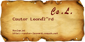 Csutor Leonárd névjegykártya